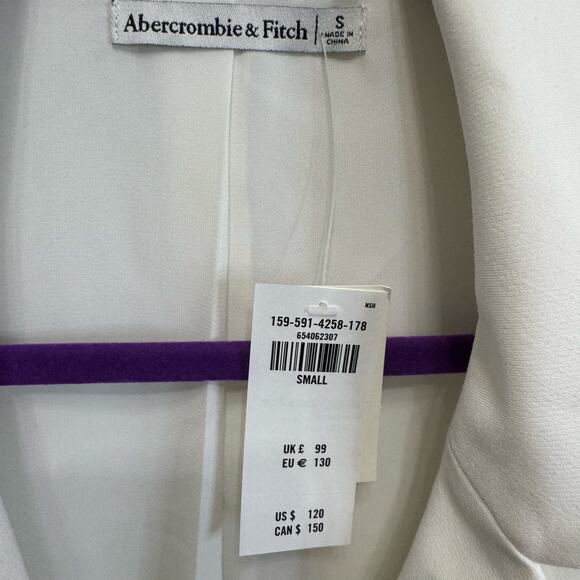 Abercrombie Wrap-Front Blazer Mini Dress Cream old Money Women's S New - Picture 10 of 13